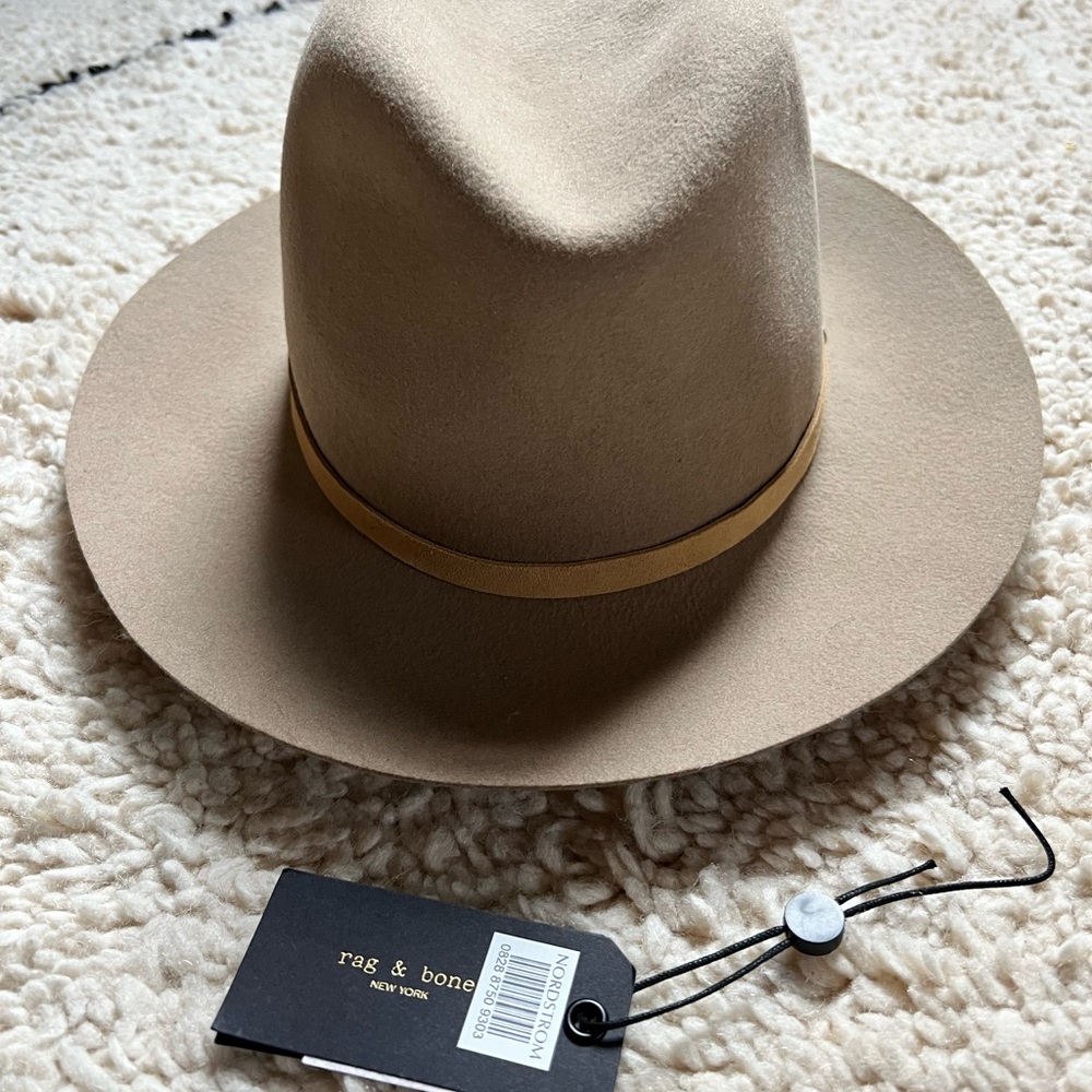 rag & bone floppy brim fedora hat in fawn